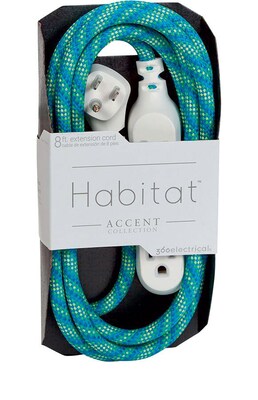 360 Electrical Habitat™ Braided Extension Cord (Accent)(8 - Mint Julep)
