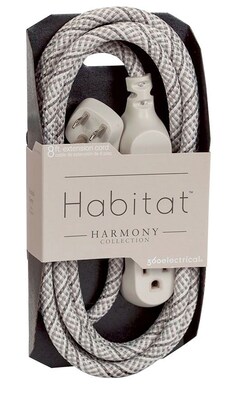 360 Electrical Habitat™ Braided Extension Cord (Harmony)(8 - French Grey)