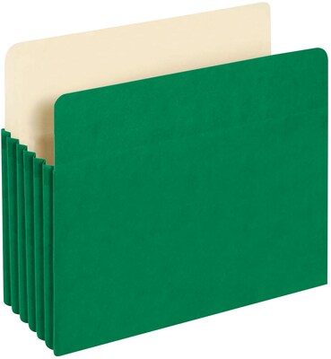 Pendaflex 10% Recycled Reinforced File Pocket, 5 1/4 Expansion, Letter Size, Green (2366397)