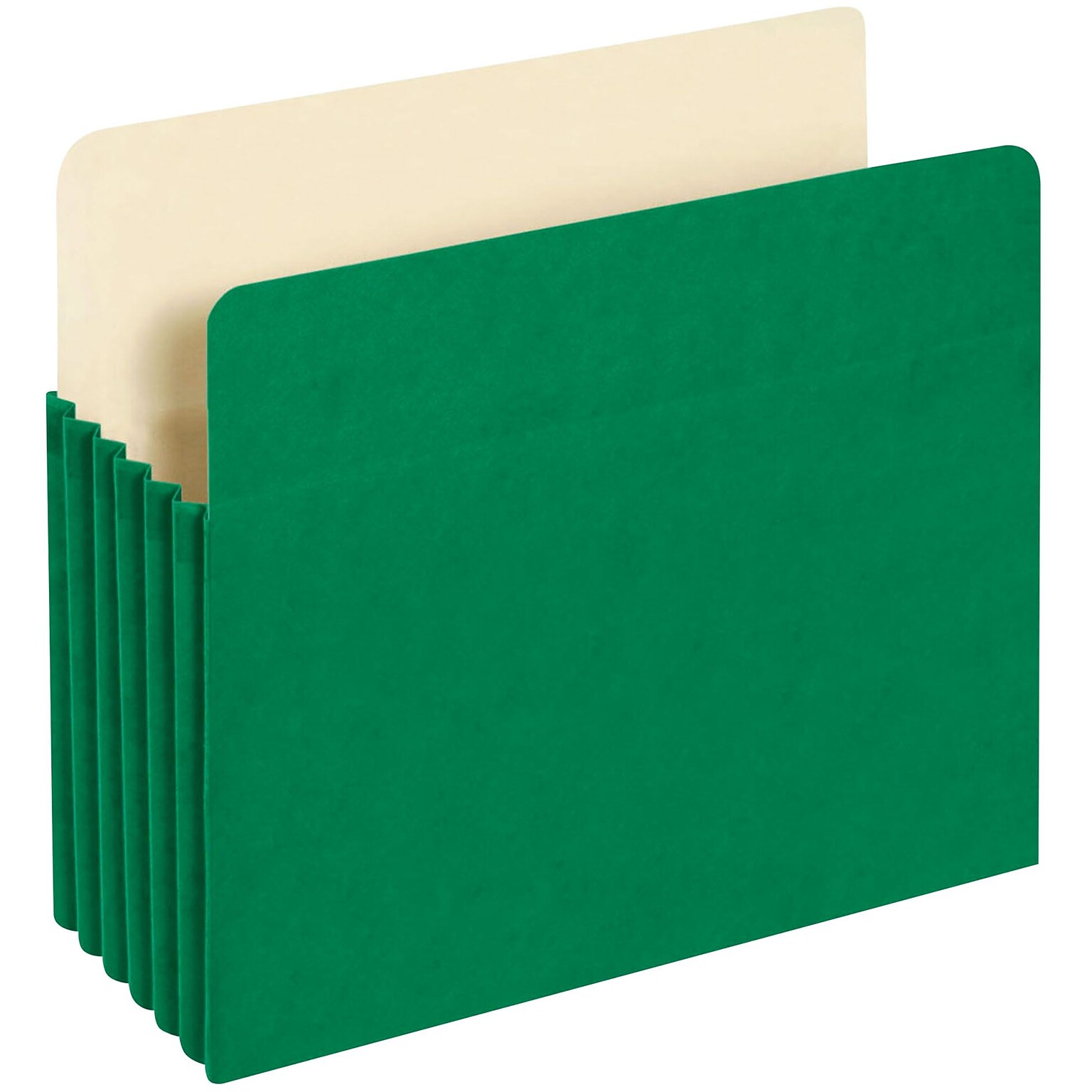 Pendaflex 10% Recycled Reinforced File Pocket, 5 1/4 Expansion, Letter Size, Green (2366397)