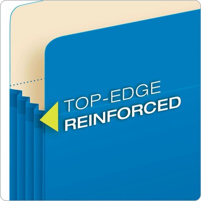 Pendaflex 10% Recycled Reinforced File Pocket, 5 1/4" Expansion, Letter Size, Blue (2371146)