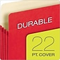 Pendaflex 10% Recycled Reinforced File Pocket, 5 1/4" Expansion, Letter Size, Red (2548672)