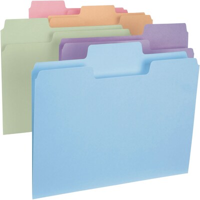Smead SuperTab File Folders, 3-Tab, Letter Size, Assorted Colors, 24/Pack (11927)