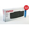 Staples Wired USB Keyboard, 3 Count Value Pack