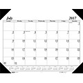 2017-2018 House of Doolittle Academic Desk Pad Calendar, Economy Black, 22 x 17 (125-02)