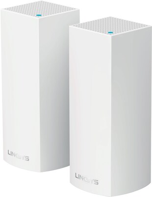 Linksys VELOP Whole Home Mesh Wi-Fi System AC2200 Tri Band Wireless and Ethernet Router, White (WHW0