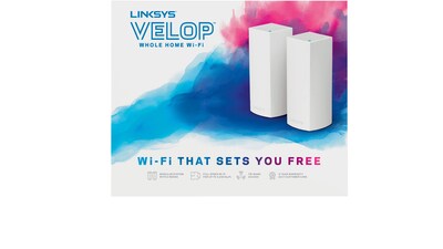 Linksys VELOP Whole Home Mesh Wi-Fi System AC2200 Tri Band Wireless and Ethernet Router, White (WHW0302)