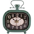 La Crosse Clock 10 Inch Distressed Turquoise Metal Decorative Clock (404-3425)