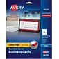 Avery Two-Side Rounded Corners Printable Clean Edge™ Business Cards, Inkjet, Matte White, 2" x 3 1/2", 160/Pk