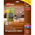 Avery® Print-to-the-Edge™ WrapAround Labels, Kraft Brown, 5/8 x 7-1/2, 300/Pack