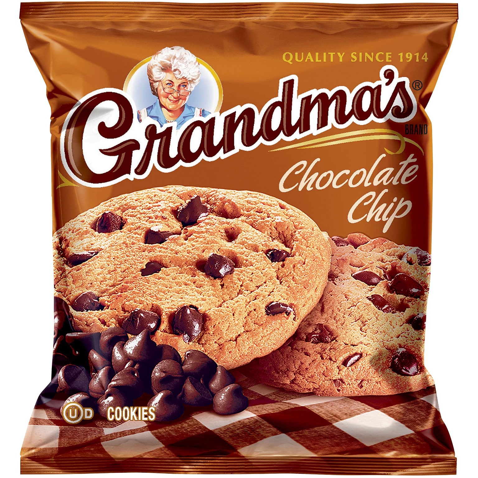 Grandmas® Homestyle Chocolate Chip Cookies; 2.5 oz. Bags, 60 Bags/Box