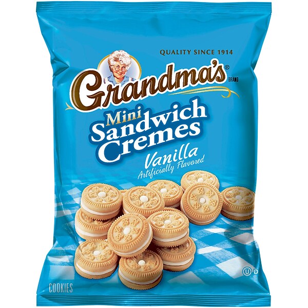 Grandma's Cookies Mini Vanilla Sandwich Cremes | Quill.com