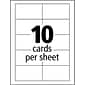 Avery® Clean Edge® Printable Business Card, 2'' x 3.5'', White, 400/Box (08877)