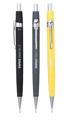 Metrix™ Mechanical Pencils 0.7mm Assorted 3pk (50799)