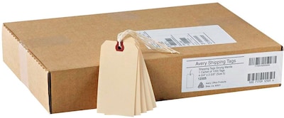 Shipping Tags With String, #5, 4-3/4x2-3/8, Manila, 1,000/Box