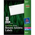 Avery EcoFriendly Return Address Laser/Inkjet Label, 1 3/4 x 1 3/4, White, 80 Labels/Sheet, 25 Sheets/Pack (48267)