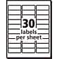 Avery Sure Feed Inkjet Address Labels, 1" x 2-5/8", White, 30 Labels/Sheet, 20 Sheets/Pack, 600 Labels/Pack (8250)