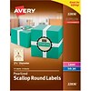 Avery Laser/Inkjet Specialty Label, 2 1/2, Gray/Silver, 8 Labels/Sheet, 8 Sheets/Pack (22836)