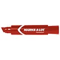 Avery Marks A Lot Jumbo Tank Permanent Marker, Chisel Tip, Red (24147)
