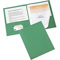Avery® Two-Pocket Folders 47977, Green, Pack of 25