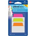 Avery Ultra Tabs Index Tabs, Assorted, 24-Tabs, 24/Pack (74753)