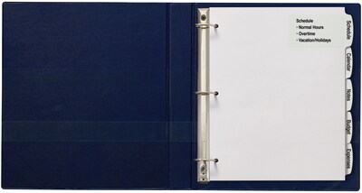 Avery Big Tab Printable Paper Dividers with Large White Labels, 5 Tabs, White, 4 Sets/Pack (14438)
