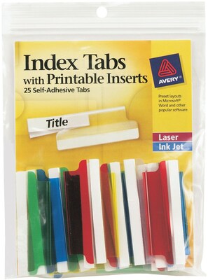 avery printable tab inserts