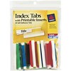 Avery Blank Index Tabs, Assorted Colors, 25/Pack (16239)