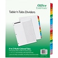 Avery Office Essentials Table n Tabs A - Z Tab Paper Dividers, 26 Tabs, Multicolor (11677)