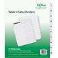 Avery Office Essentials Preprinted Dividers, 10-Tab, White, Set (11670)