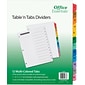 Avery Office Essentials Table 'n Tabs Numeric Paper Dividers, 12 Tabs, Multicolor (11673)