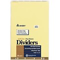 Avery Gold Line Post Binder Insertable Paper Divider, 6-Tab, Buff, Set (11644)