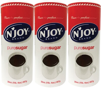 Quill Brand(r) Pure Sugar Value Pack by N'Joy(r), 20 oz. Canister, 3/Pack