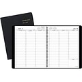 2017-2018 AT-A-GLANCE® Academic Weekly Appointment Book/Planner, 14 Months, Black, 8-1/4 x 10-7/8