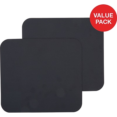 Quill Brand® Mouse Pad, Black, 2/Pack (2498469)