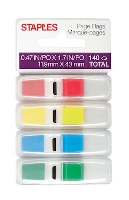 Staples Stickies® 1/2 Flags with Pop-Up Dispenser, Each (14109)