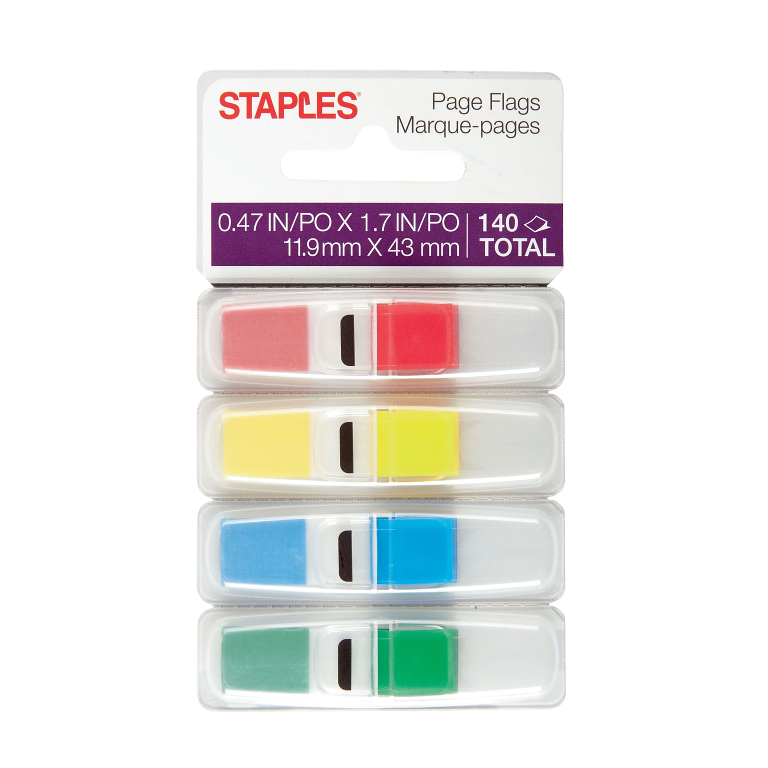 Staples Stickies® 1/2 Flags with Pop-Up Dispenser, Each (14109)