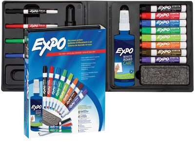 Expo Low Odor Dry-Erase Kit, Anti-Roll, Assorted Colors (80054)