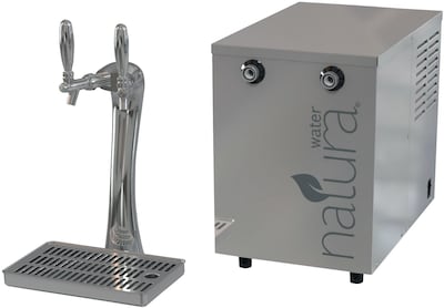 Natura® 1.35 Two Tap Tower System Commercial Grade Sparkling Water Dispenser with Assembly Kit