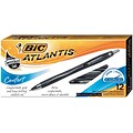 BIC Atlantis Comfort Retractable Ballpoint Pens, Medium Point, Black Ink, Dozen (VCGC11BK)