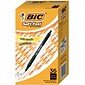 BIC Soft Feel Retractable Ballpoint Pen, Medium Point, Black Ink, 36/Pack (SCSM361BLK)