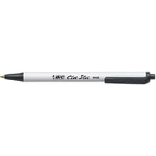 BIC Clic Stic Retractable Ballpoint Pen, Medium Point, 1.0mm, Black Ink, 24/Pack (CSM241-BLK)