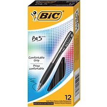 BIC BU3 Retractable Ballpoint Pens, Medium Point (1.0mm), Black, Dozen (BU311BLK)