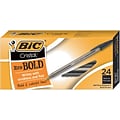 BIC Cristal Ballpoint Stick Pens, Bold Point, Black Ink, 24/Box (MSBP241-BLK)