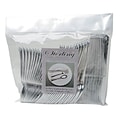 Table Mate Plastic Assorted Cutlery, Medium-Weight, Sterling Silver, 50/Pack (8305A-SV)