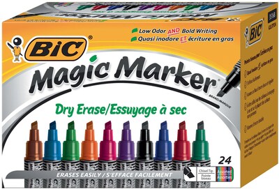 BIC Intensity Advanced Tank Dry Erase Markers, Chisel Tip, Assorted, 24/Pack (GELITP241-AST)