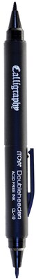 Itoya Doubleheader Calligraphy Marker, Black, 12/Pk