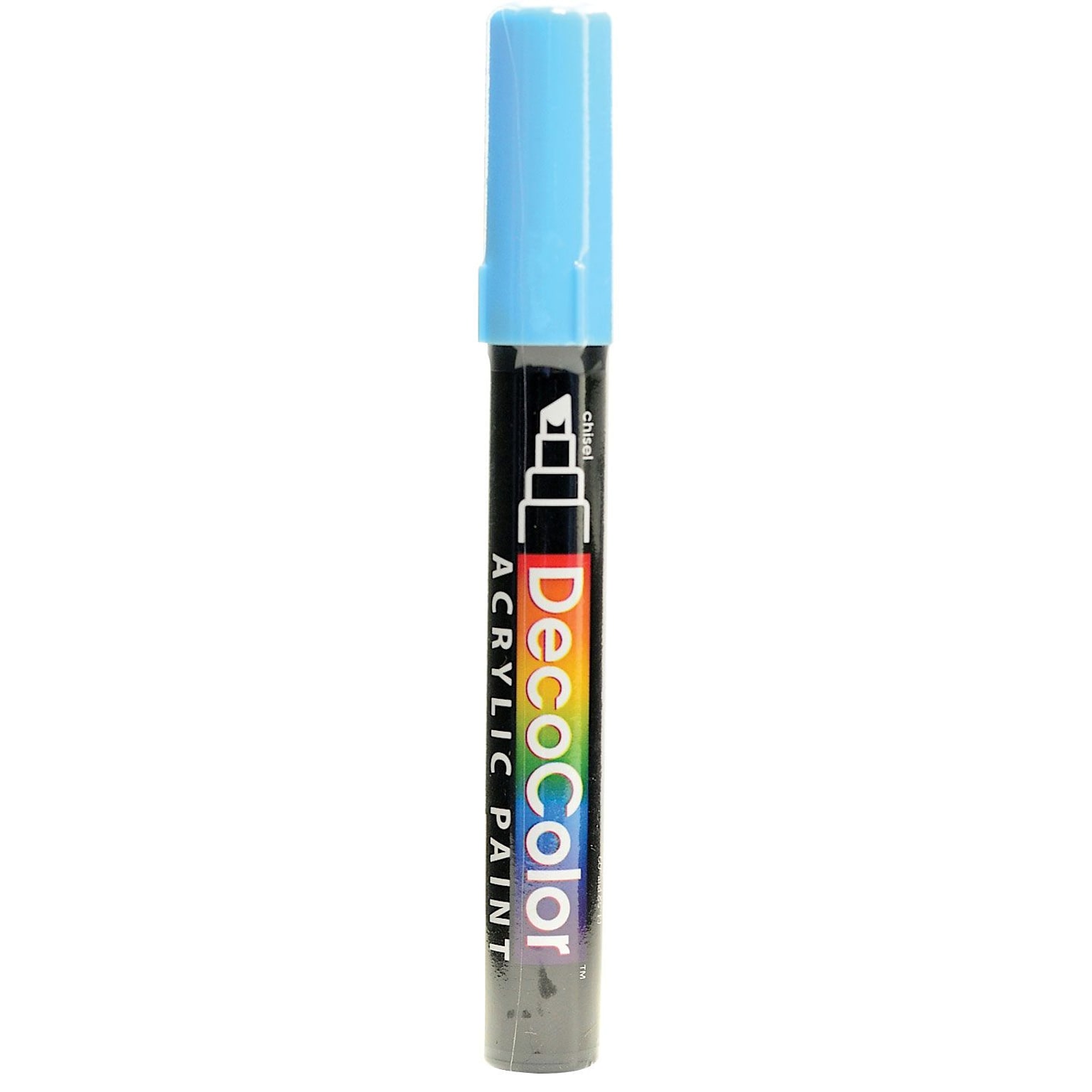 Marvy Uchida Decocolor Acrylic Paint Markers Aquamarine Chisel Tip [Pack Of 6]