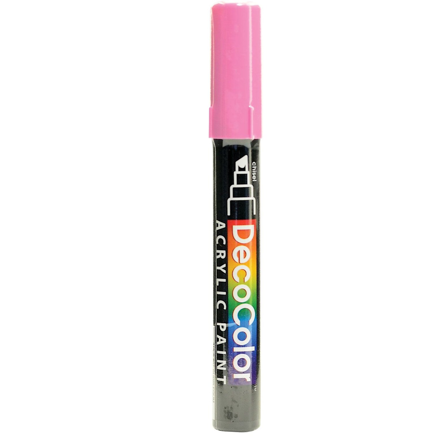 Marvy Uchida Decocolor Acrylic Paint Markers Bubblegum Chisel Tip [Pack Of 6]