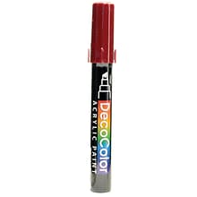 Marvy Uchida Decocolor Acrylic Paint Markers English Red Chisel Tip [Pack Of 6]